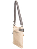 Greta Two Tone Soft Vegan Crossbody - Taupe
