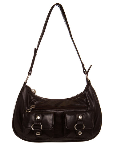 Saddie Satchel - Chocolate Brown