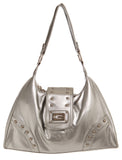 Lilabeth G Inspired Shoulder Hobo Bag - Silver