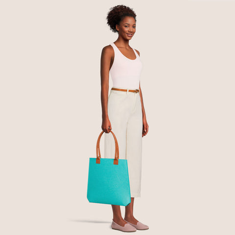 The Luna Felt Tote Organizer with additional pouch bag - Spring Clearance | 6 Colors