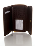 Zip Around Continental Wallet - Dark Brown - Ampere Creations