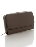 Zip Around Continental Wallet - Dark Silver - Ampere Creations