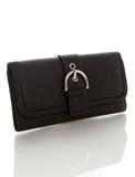 Long Clutch Purse Card Holder Wallet - Black - Ampere Creations