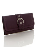 Long Clutch Purse Card Holder Wallet - Purple - Ampere Creations