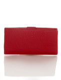 Long Clutch Purse Card Holder Wallet - Red - Ampere Creations
