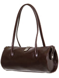 Fiona's Classic Barrel Bag - Dark Brown