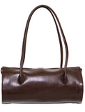 Fiona's Classic Barrel Bag - Dark Brown