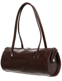Fiona's Classic Barrel Bag - Dark Brown