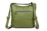 Convertible Crossbody Backpack - Army Green - Ampere Creations