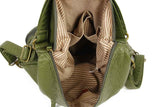 Convertible Crossbody Backpack - Army Green - Ampere Creations