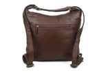 Convertible Crossbody Backpack - Chocolate Brown - Ampere Creations