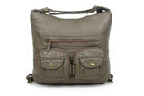 Convertible Crossbody Backpack - Dark Grey - Ampere Creations