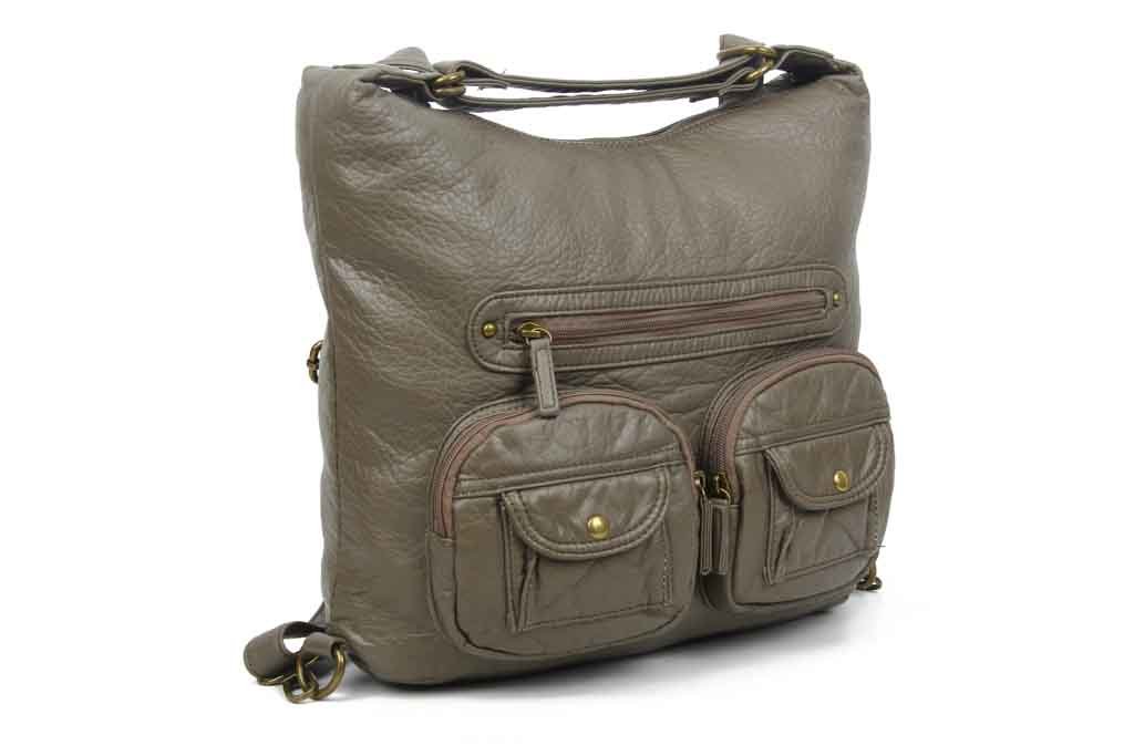 Convertible Crossbody Backpack Dark Grey Ampere Creations