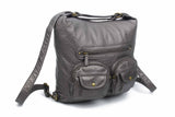 Convertible Crossbody Backpack - Dark Silver - Ampere Creations