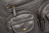 Convertible Crossbody Backpack - Dark Silver - Ampere Creations