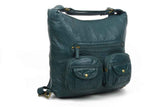 Convertible Crossbody Backpack - Forest Green - Ampere Creations