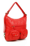 Convertible Crossbody Backpack - Poppy Red - Ampere Creations
