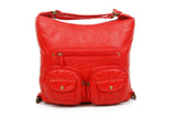 Convertible Crossbody Backpack - Poppy Red - Ampere Creations