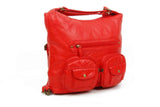 Convertible Crossbody Backpack - Poppy Red - Ampere Creations