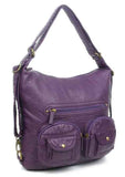 Convertible Crossbody Backpack - Purple - Ampere Creations