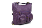 Convertible Crossbody Backpack - Purple - Ampere Creations