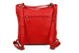 Convertible Crossbody Backpack - Red - Ampere Creations