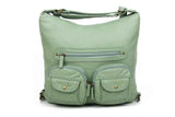 Convertible Crossbody Backpack - Seafoam Green - Ampere Creations