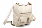 Convertible Crossbody Backpack - Taupe - Ampere Creations