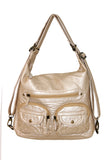 Convertible Crossbody Backpack - Champagne - Ampere Creations