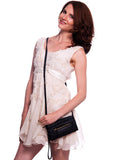 The Classical Three Way Wristlet Crossbody - Black - Ampere Creations