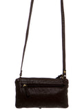 The Classical Three Way Wristlet Crossbody - Chocolate - Ampere Creations