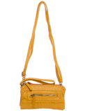 The Classical Three Way Wristlet Crossbody - Mustard - Ampere Creations