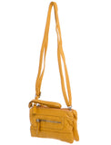 The Classical Three Way Wristlet Crossbody - Mustard - Ampere Creations