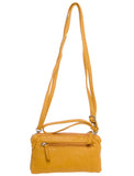 The Classical Three Way Wristlet Crossbody - Mustard - Ampere Creations