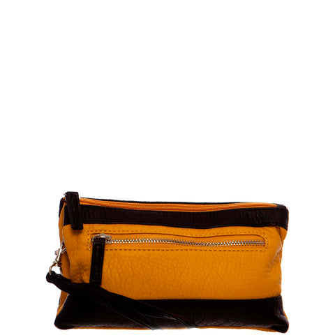 Gameday Wristlet Crossbody - Black/Light Yellow