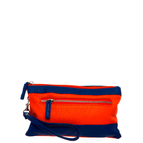 Gameday Wristlet Crossbody - Orange/Royal Blue