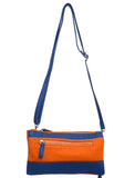 Gameday Wristlet Crossbody - Orange/Blue - Ampere Creations