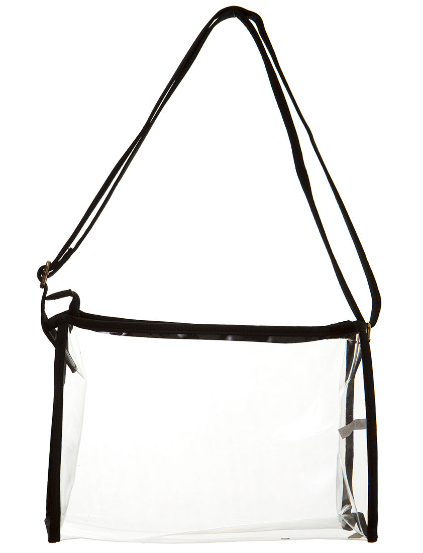 Women Stadium Approved Clear Crossbody Bag with Guitar Strap 