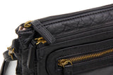 The Anita Three Way Crossbody Wristlet - Black - Ampere Creations