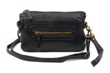 The Anita Three Way Crossbody Wristlet - Black - Ampere Creations