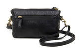 The Anita Three Way Crossbody Wristlet - Black - Ampere Creations