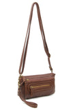 The Anita Three Way Crossbody Wristlet - Chocolate Brown - Ampere Creations