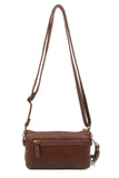 The Anita Three Way Crossbody Wristlet - Chocolate Brown - Ampere Creations