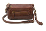 The Anita Three Way Crossbody Wristlet - Chocolate Brown - Ampere Creations