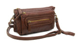 The Anita Three Way Crossbody Wristlet - Chocolate Brown - Ampere Creations