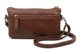 The Anita Three Way Crossbody Wristlet - Chocolate Brown - Ampere Creations