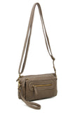 The Anita Three Way Crossbody Wristlet - Dark Grey - Ampere Creations