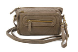 The Anita Three Way Crossbody Wristlet - Dark Grey - Ampere Creations