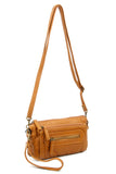 The Anita Three Way Crossbody Wristlet - Light Brown - Ampere Creations