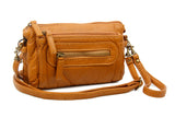 The Anita Three Way Crossbody Wristlet - Light Brown - Ampere Creations